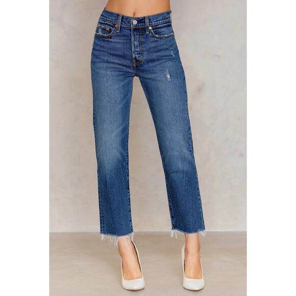 Levi’s Wedgie Straight Jeans Lasting Impression Blue Size 24 - Picture 15 of 16